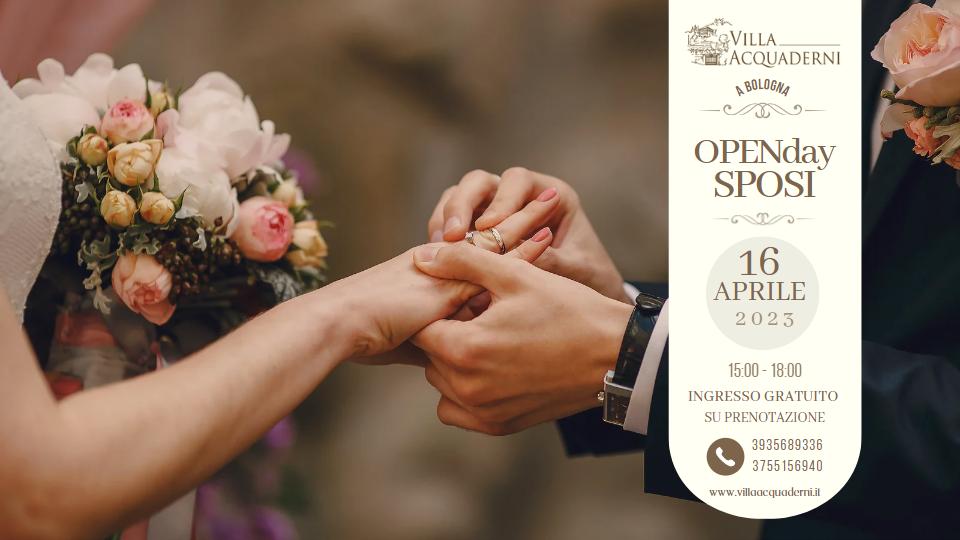 Wedding open day a Villa Acquaderni 16 aprile 2023
